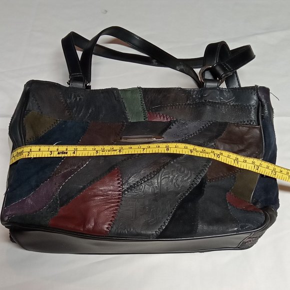EUC Vintage Multi Color Patchwork Leather Purse - Picture 5 of 7